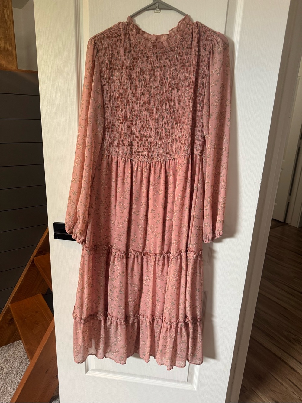 Petal & Pup Dusty Rose Floral Smocked Maxi Dress